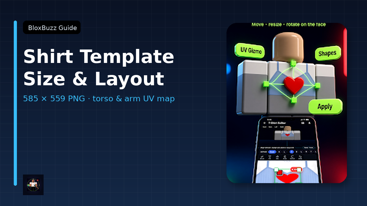 Roblox Shirt Template Size and Layout (585×559 Explained)
