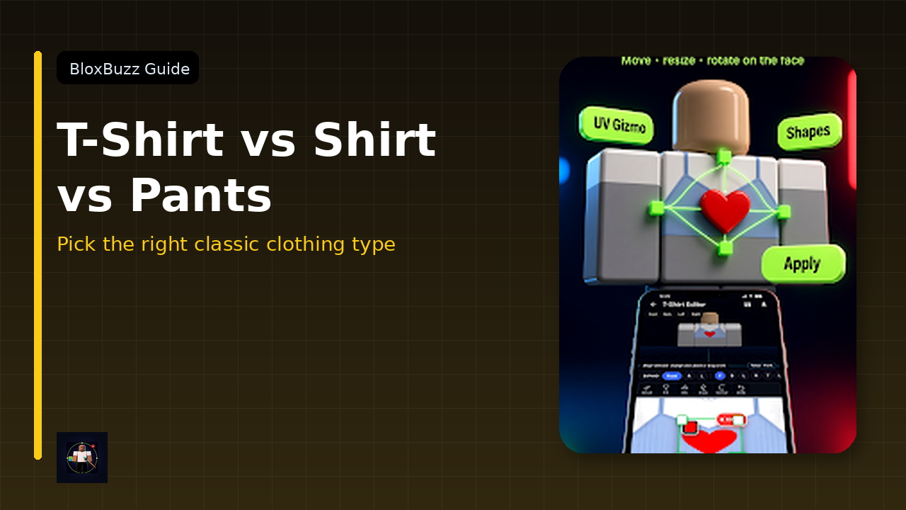 Roblox Classic T-Shirt vs Shirt vs Pants: Which Should You Make?