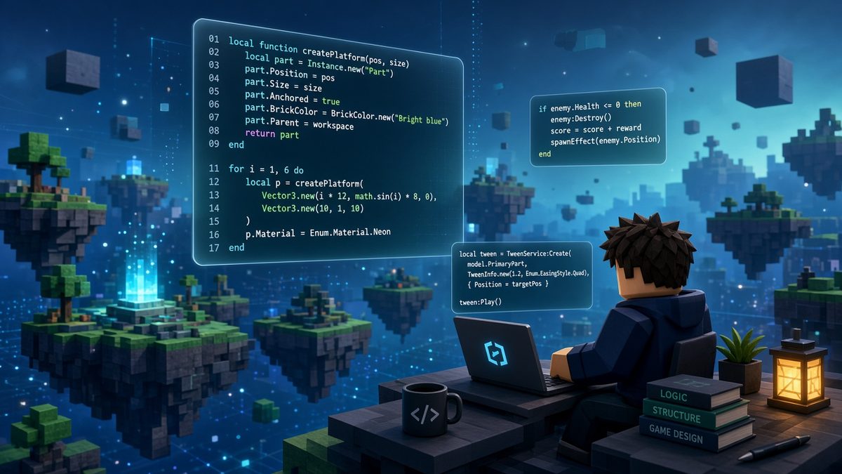 Roblox Luau scripting tutorial in Roblox Studio